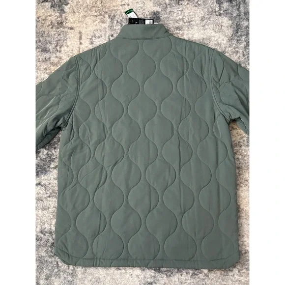 NWT Travis Mathew Men Large Come What May Green Quilted Bomber Jacket $ 189.00 - Picture 6 of 10